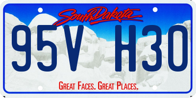 SD license plate 95VH30