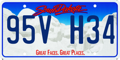 SD license plate 95VH34