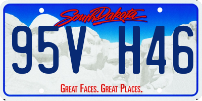 SD license plate 95VH46