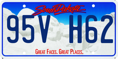SD license plate 95VH62