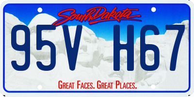 SD license plate 95VH67