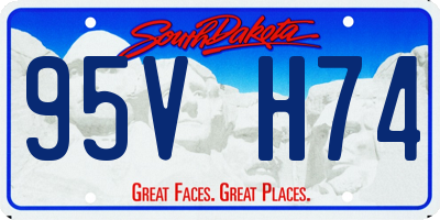 SD license plate 95VH74