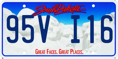 SD license plate 95VI16