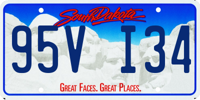 SD license plate 95VI34