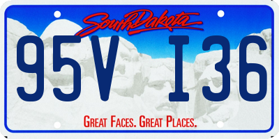SD license plate 95VI36