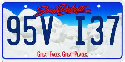 SD license plate 95VI37