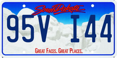 SD license plate 95VI44