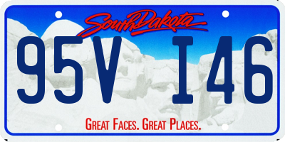 SD license plate 95VI46
