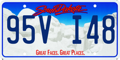 SD license plate 95VI48