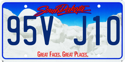 SD license plate 95VJ10