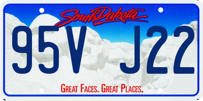 SD license plate 95VJ22