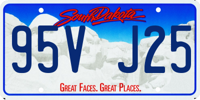SD license plate 95VJ25