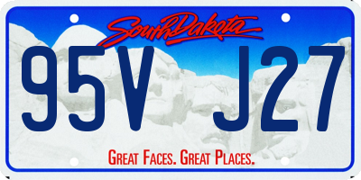 SD license plate 95VJ27