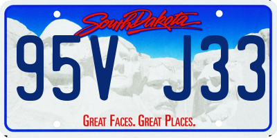 SD license plate 95VJ33