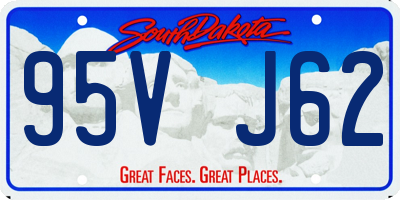 SD license plate 95VJ62