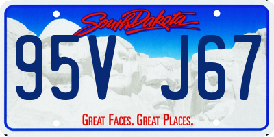 SD license plate 95VJ67