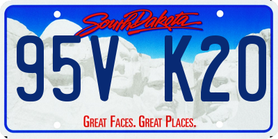 SD license plate 95VK20