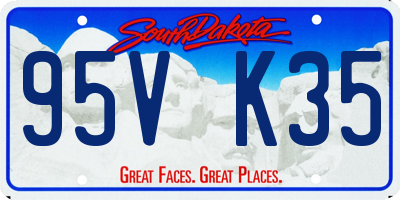 SD license plate 95VK35