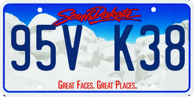 SD license plate 95VK38