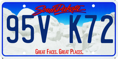 SD license plate 95VK72