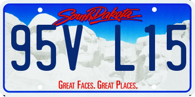 SD license plate 95VL15