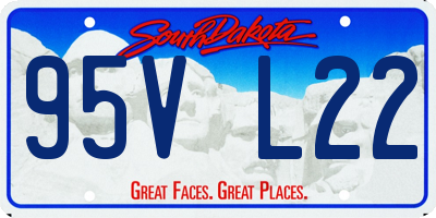 SD license plate 95VL22