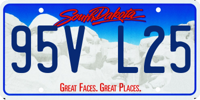 SD license plate 95VL25