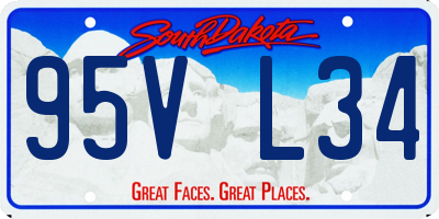 SD license plate 95VL34