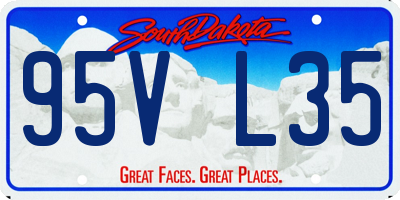 SD license plate 95VL35