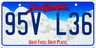 SD license plate 95VL36