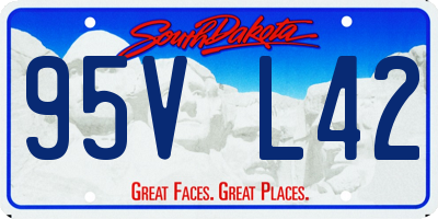 SD license plate 95VL42