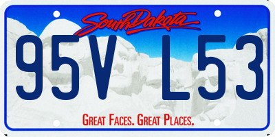 SD license plate 95VL53