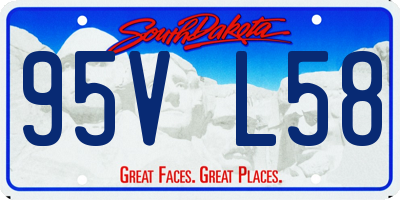 SD license plate 95VL58