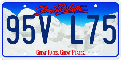 SD license plate 95VL75