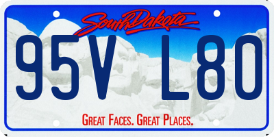 SD license plate 95VL80