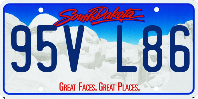 SD license plate 95VL86