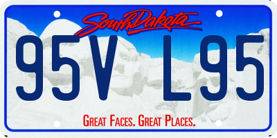 SD license plate 95VL95
