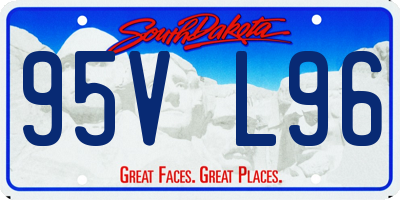 SD license plate 95VL96