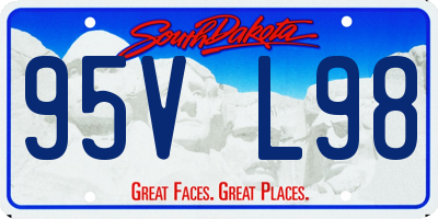 SD license plate 95VL98