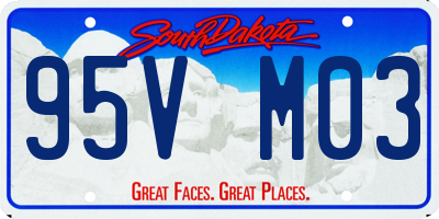 SD license plate 95VM03