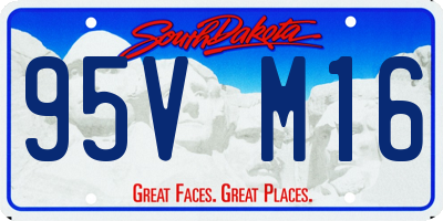 SD license plate 95VM16