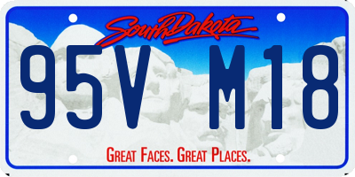 SD license plate 95VM18