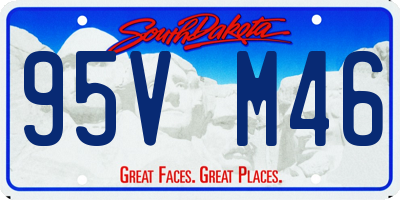 SD license plate 95VM46