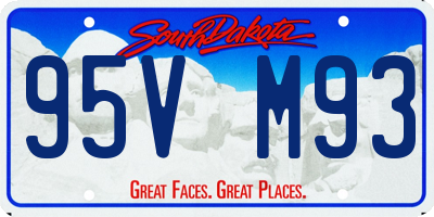 SD license plate 95VM93