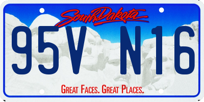 SD license plate 95VN16