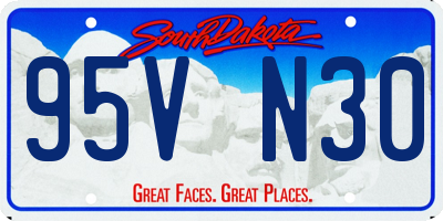 SD license plate 95VN30