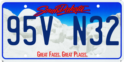 SD license plate 95VN32