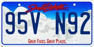SD license plate 95VN92