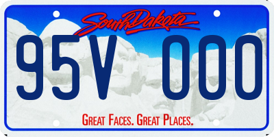 SD license plate 95VO00