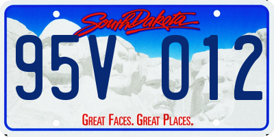 SD license plate 95VO12